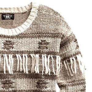 Ralph Lauren RRL Southwestern Organic Fringe Sweater